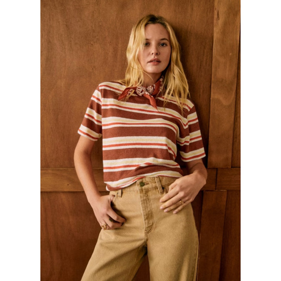 Sézane Martha Striped Tee Retro French Girl Chic Coastal Grandma S - Picture 1 of 8